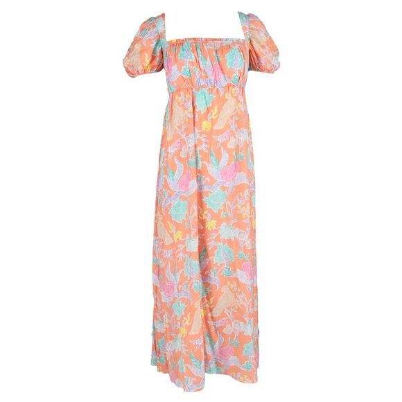 Diane von Furstenberg Dhalia Maxi Dress in Orange Cotton